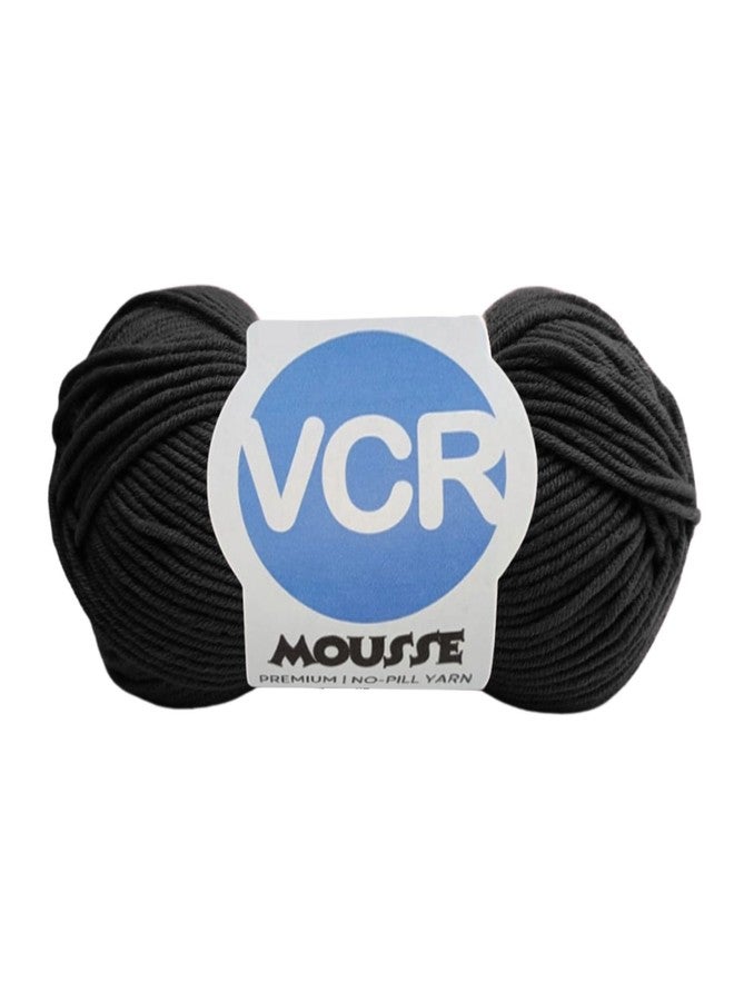 VCR 4ply Jett Black Yarn, 100 Grams Hank, 190 Meters Length, Acrylic Ball for Crochet and Knitting, Soft Crosia Threads, Pack of 1 Yarn, Suitable for DIY Crafts - Image 1
